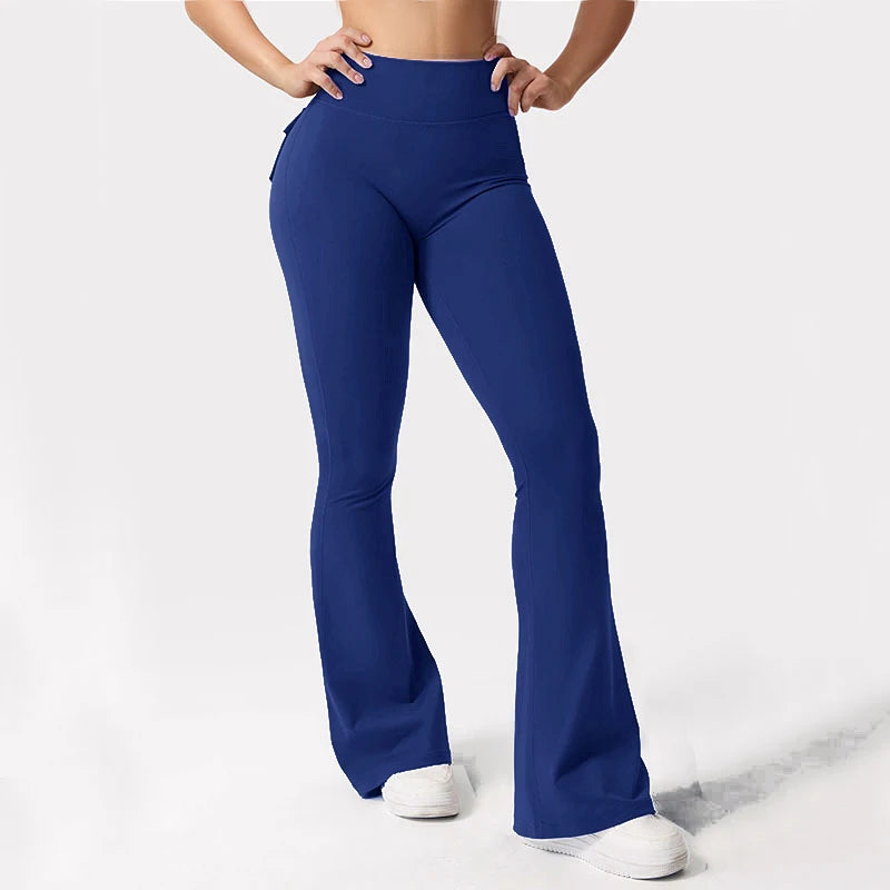 Leggings Wide Leg High Stretch Yoga Leggings Naked Feeling Compression Fitness Workwear with pockets Yoga Pant ﻿
