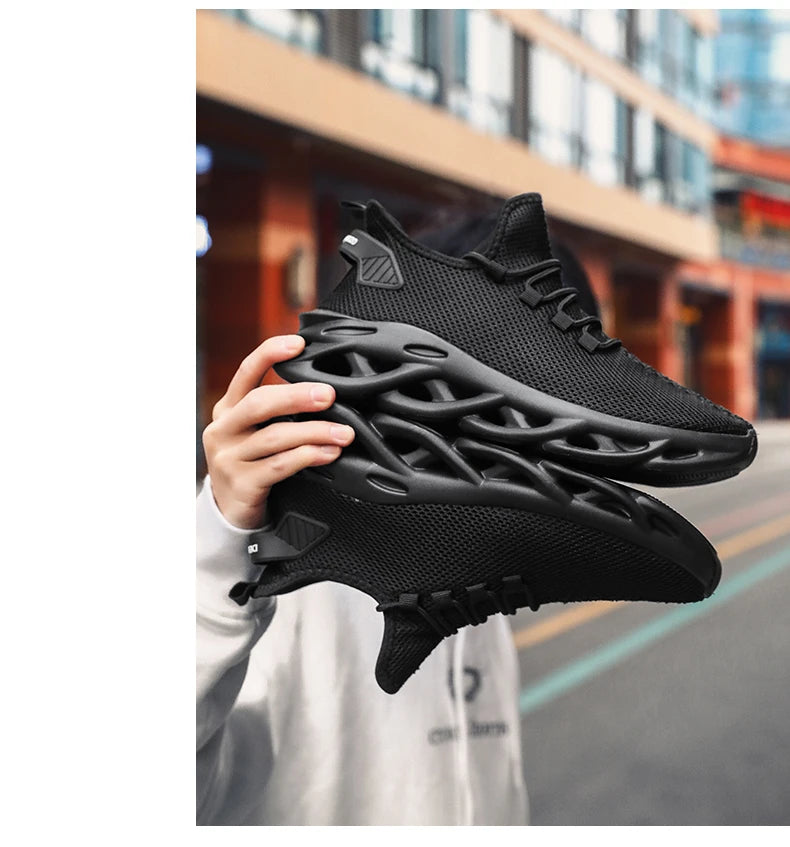 Sneakers Men Casual Sports Shoes Breathable Lightweight Sneakers Outdoor Mesh Black Running Shoes Athletic Jogging Tennis Walking Shoes