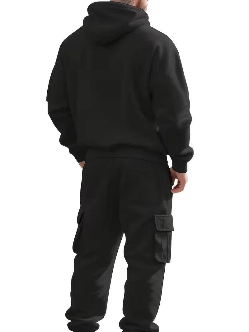 Men's Hooded Outdoor Warm Workwear Casual Sweatshirt  Comfortable Streetwear Fashion Men's Sweatshirt 1/2piecs