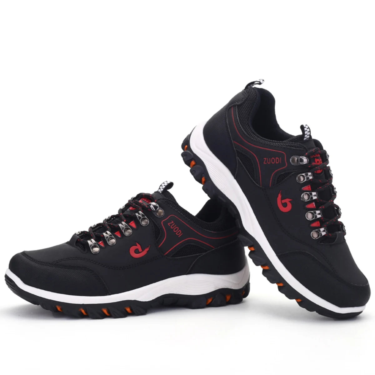 Sneakers Men's Waterproof Hiking Shoes, Outdoor PU Leather Sports Shoes, Wear-Resistant,  Walking, Tactical
