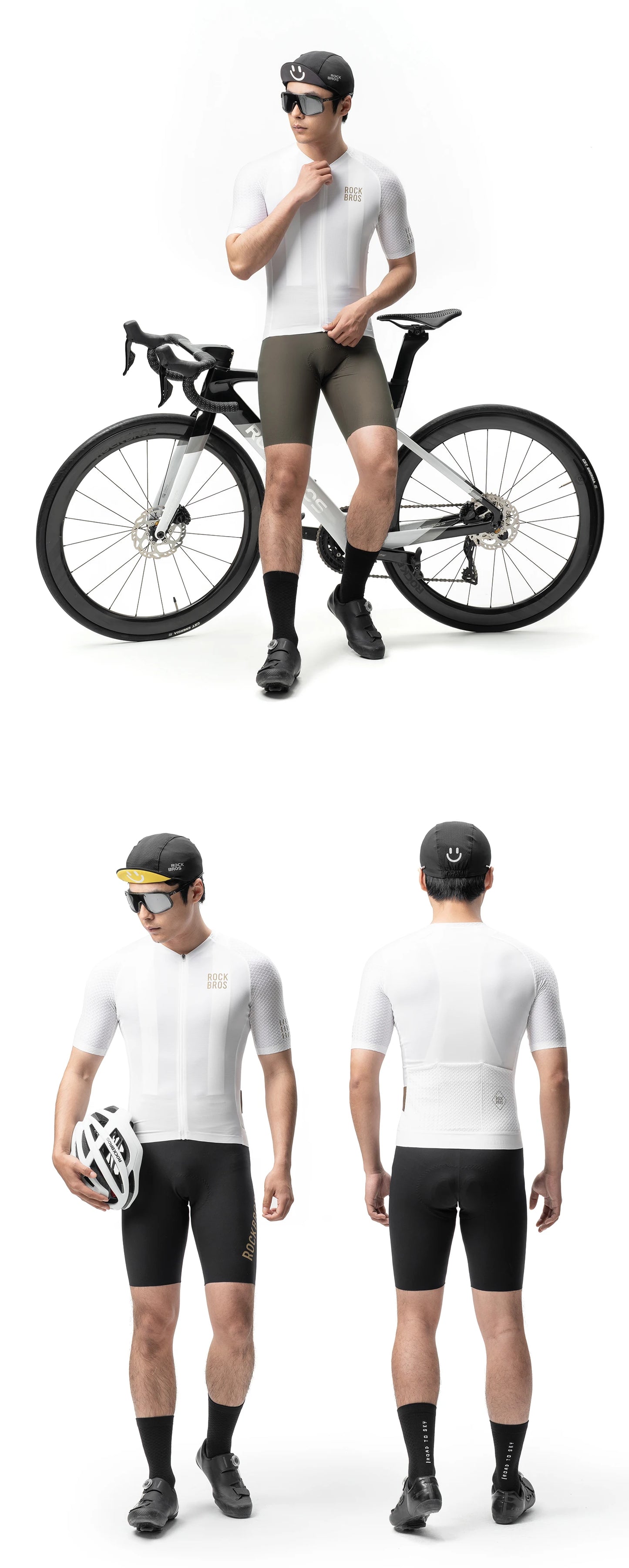 T-shirts Cycling Jersey Short Sleeve Windproof Shirt Bike Sports Shirt Breathable Reflective Summer Shirt with YKK Zipper