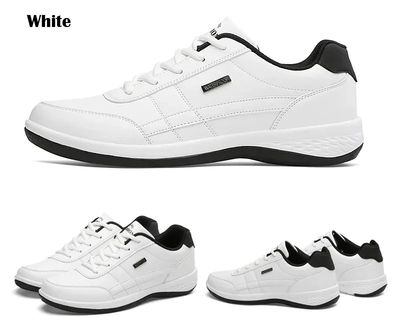 Sneakers Men Shoes Spring Autumn Waterproof Walking Sneakers Leisure Male Leather Sports Shoes Non-Slip Footwear Tennis for Men