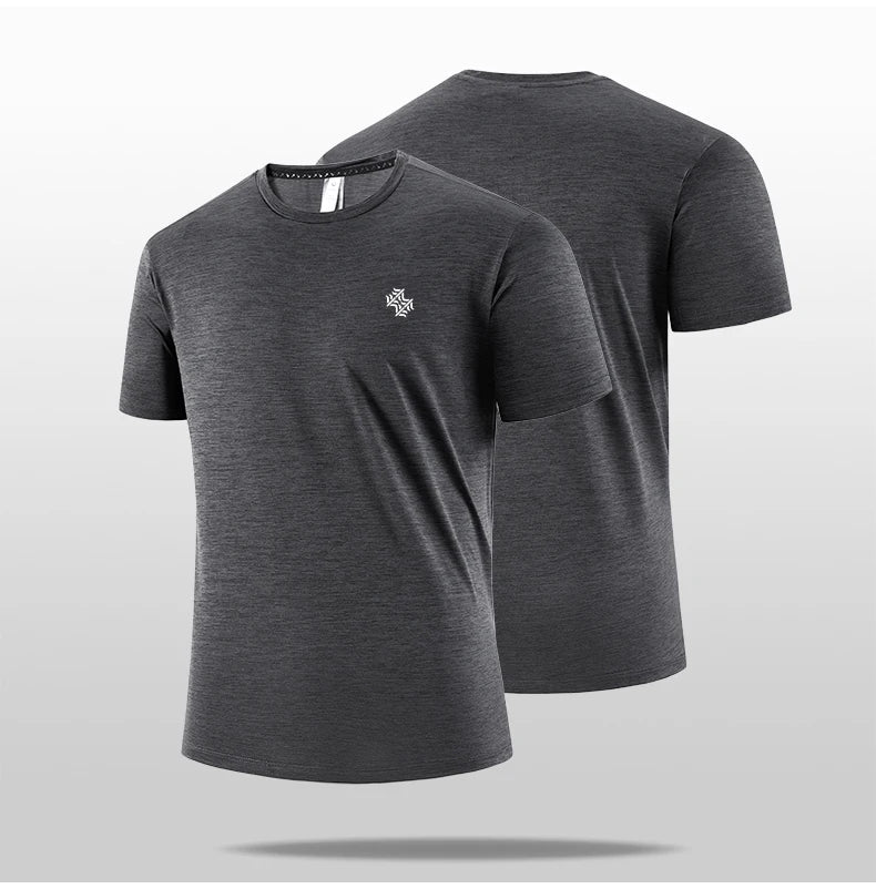 T-shirts Fashion football style men's outdoor running fitness loose short sleeve T-shirt Breathable quick drying casual Gym Tops