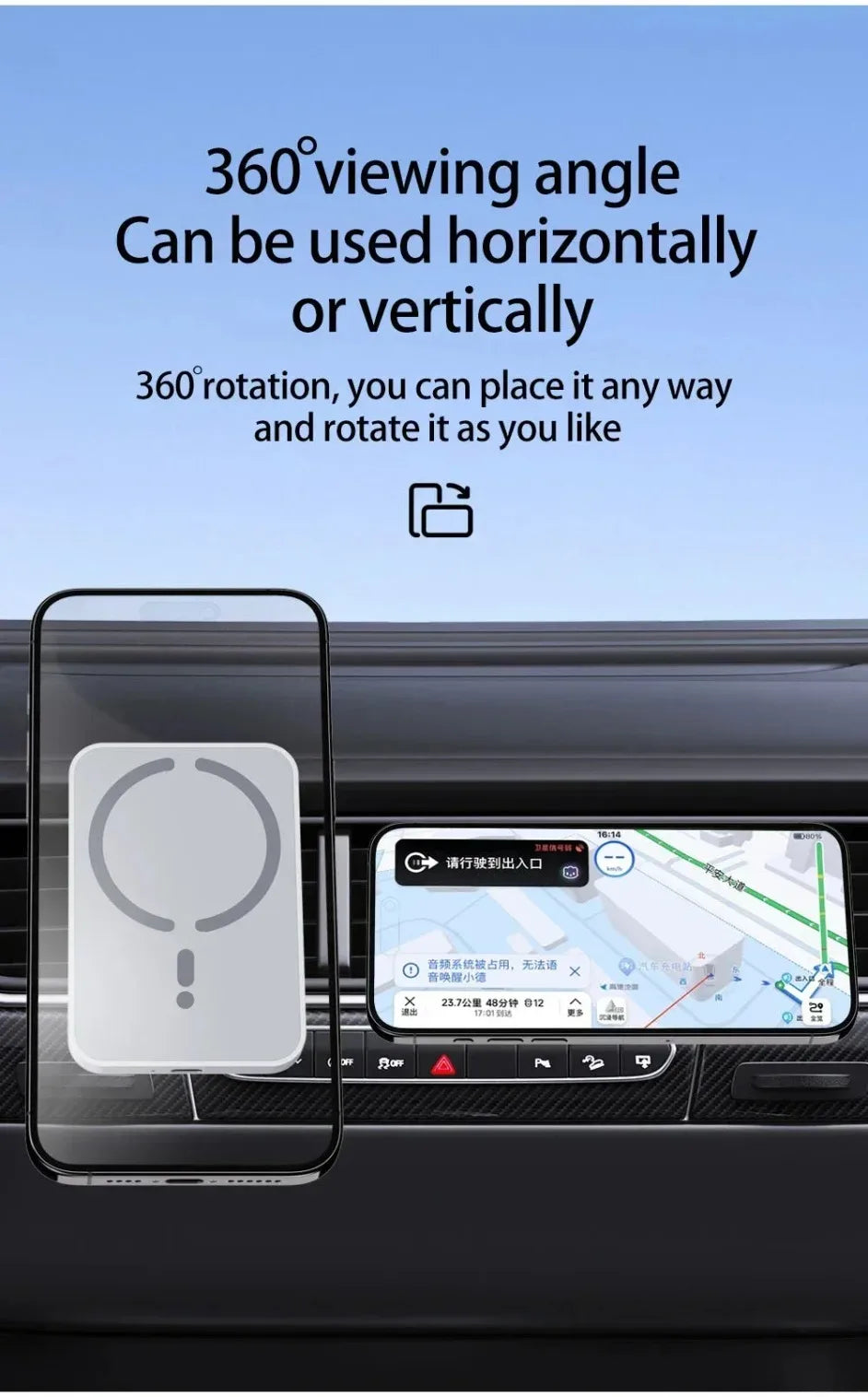 Car 30W Magnetic Wireless Charger Air Vent Clip Phone Holder For Magsafe iPhone 16 15 14 13 12 Pro Max Fast Car Charging Stand