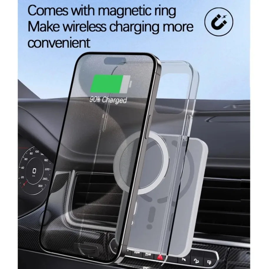 100W Car Magnetic Wireless Charger Air Vent Phone Holder Stand For Magsafe iPhone 17 16 15 14 13 12 Pro Max XS Fast Charging Pad