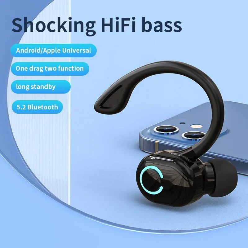 Wireless Earphones Sport Headphones Bluetooth 5.2 Earbuds Handsfree Headset with Mic for IPhone Samsung Xiaomi Smart Phone