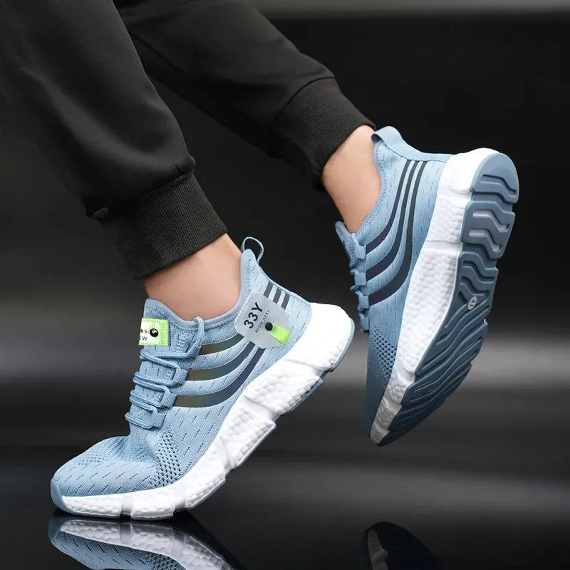 Sneakers Men Casual Sport Shoes Breathable Lightweight Sneakers Outdoor Mesh Black Running Shoes Athletic Jogging Tenis Walking Shoes
