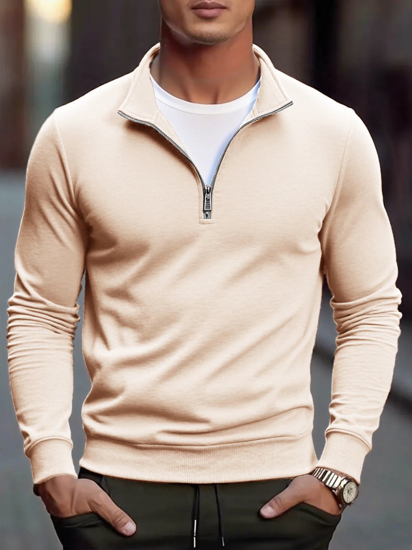 Sweatshirts Slim Fit Lightweight Outdoor Mock Neck Pullover Sweaters Half Turtleneck Knit Streetwear