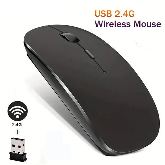 Slim Wireless Mouse 2.4GHz Optical Mice 1600DPI USB Receiver Gamer Office Thin Mouse Ergonomic Design Mice For PC Laptop Desktop