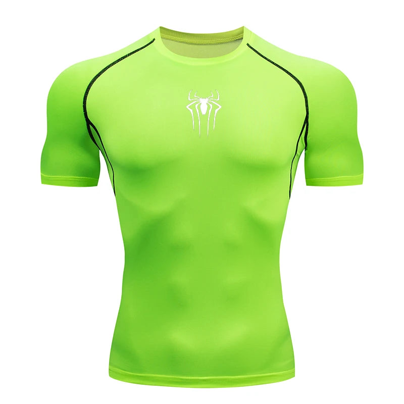 T Shirt Men Short Sleeve Sport Tees Fitness Running Sportsear Men Gym Elastic Quick Dry Jogging T-shirt Tops