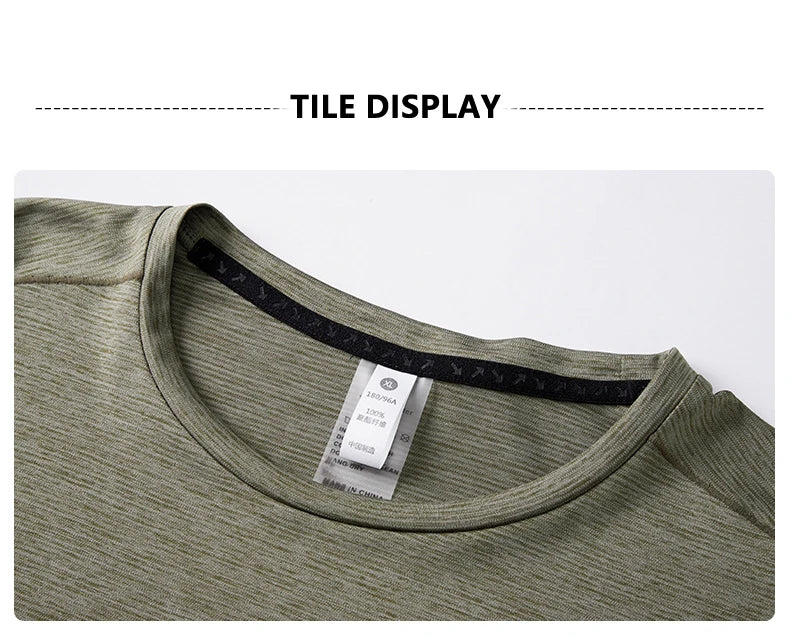 T-shirts Fashion football style men's outdoor running fitness loose short sleeve T-shirt Breathable quick drying casual Gym Tops