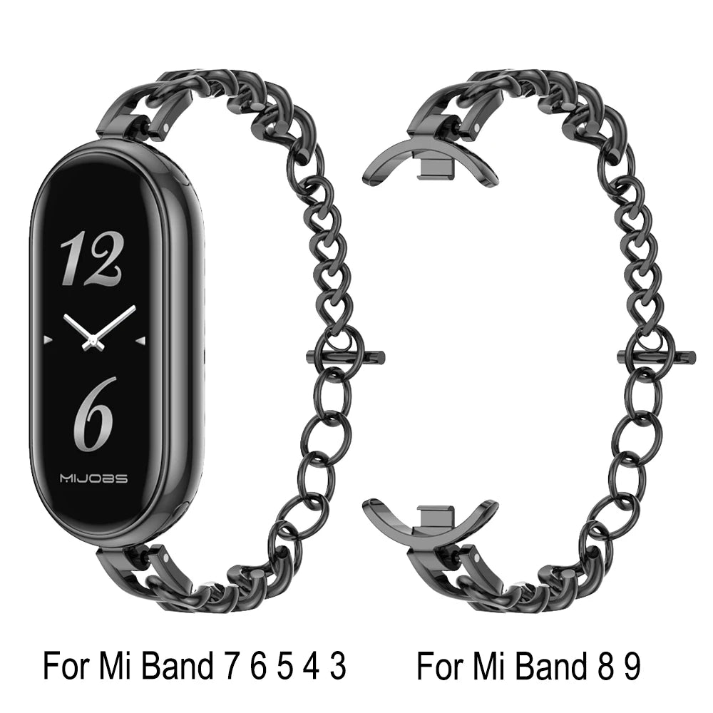 Strap Mi Band 10 9 8 7 6 5 4 3 Smart Bracelet Global Version Mi band 9 Watchband Ladies Wristband for Xiaomi Smart Band 8 Correa