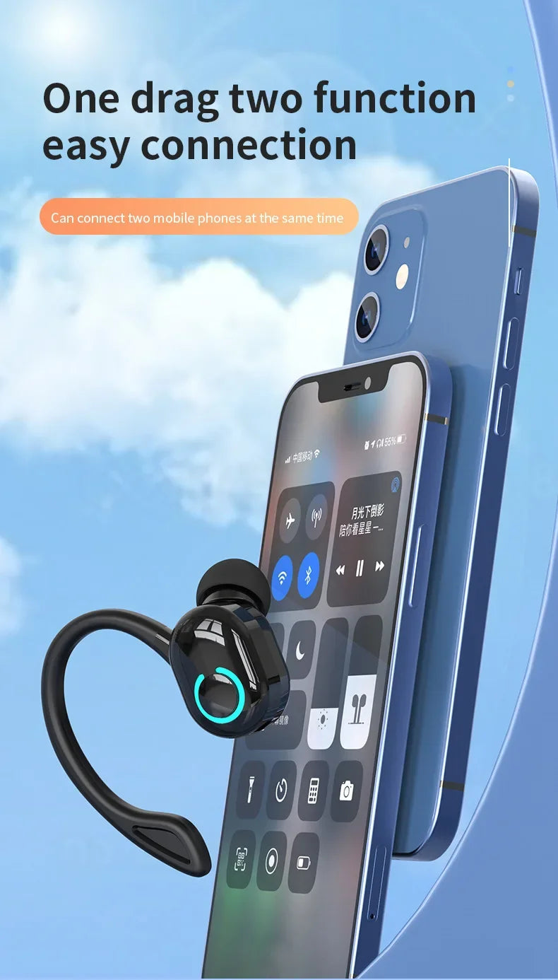 Wireless Earphones Sport Headphones Bluetooth 5.2 Earbuds Handsfree Headset with Mic for IPhone Samsung Xiaomi Smart Phone