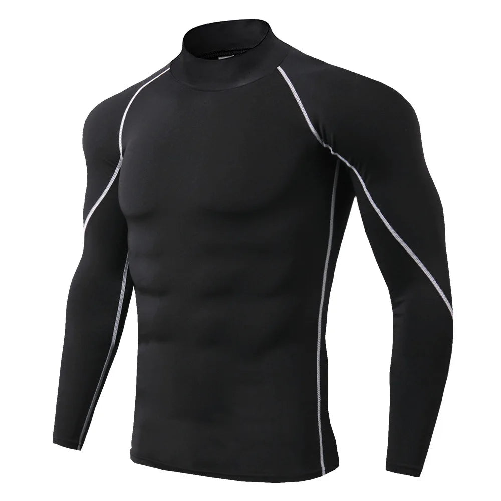 T-shirt Quick Dry Bodybuilding Running Shirt Long Sleeve Compression Top Gym T Shirt Men Fitness Tight Rashgard