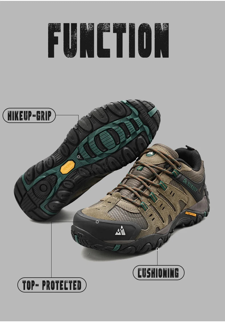Sneakers Men's Hiking Shoes Suede Leather Outdoor Shoes Wear-resistant Men Trekking Walking Hunting Tactical Sneakers