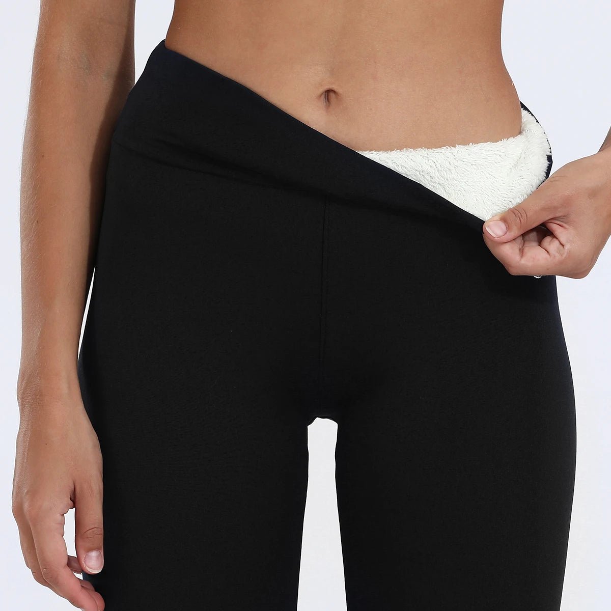 RENOWEARS Winter Warm Women Thick Thicken Leggings Fleece Pants Female Thermal Leggings Tights Sexy Hight Wasit Stretchy