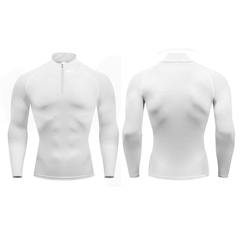 T-shirts Men Running T-shirts Compression Fitness Long Sleeve Sports Polo Shirts Trainning & Exercise Gym Sportswear Quick Dry Rashgard