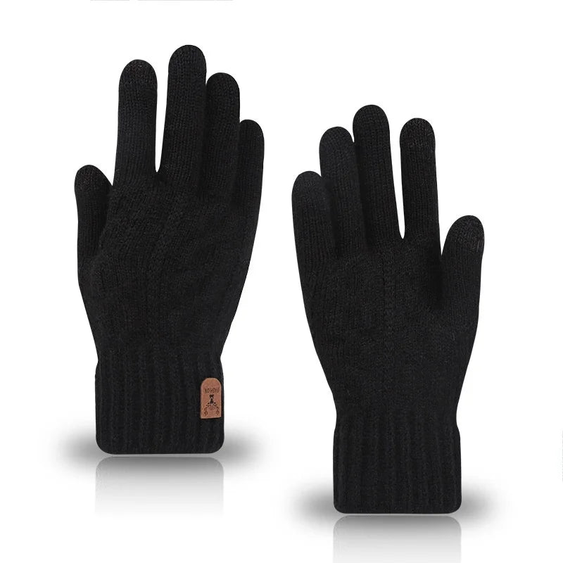 Warm Gloves Touchscreen Unisex Knit Finger Gloves Machine Washable Ideal for Travel Cycling Sports