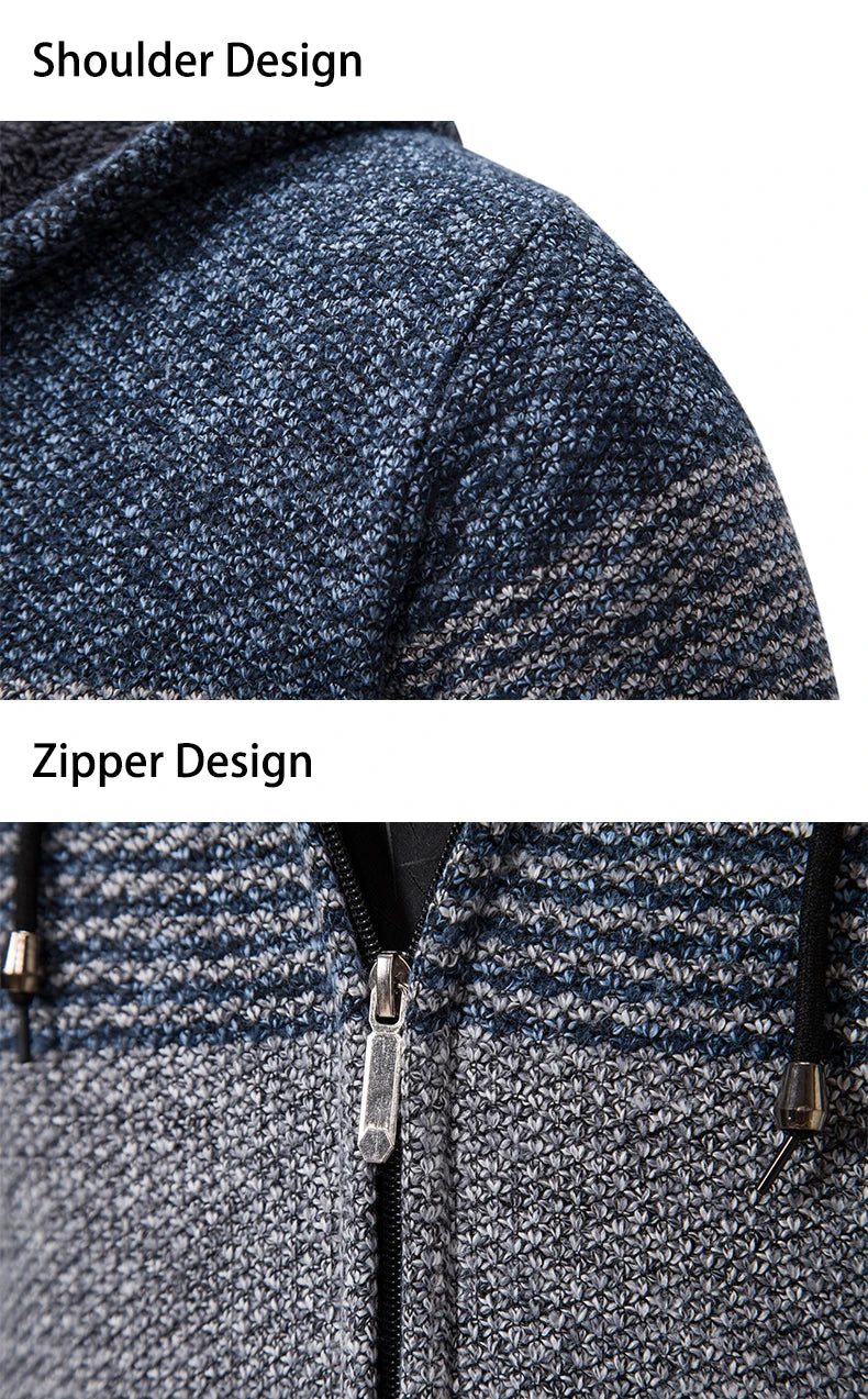 Streetwear Knitted Jacket Trend Hombre Clothing