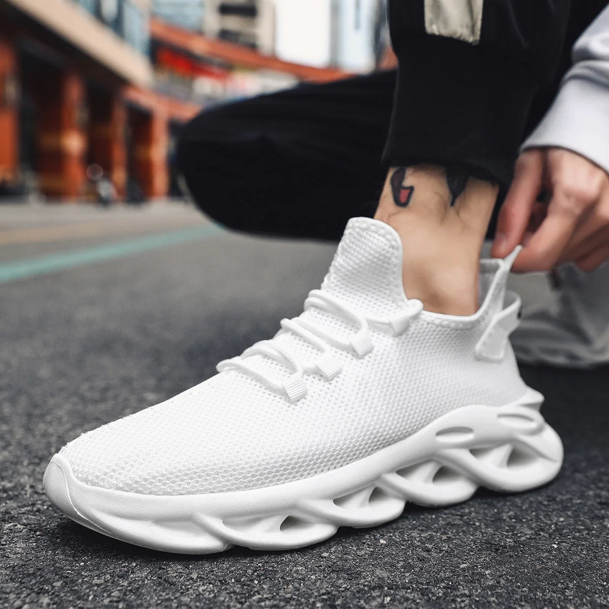 Sneakers Men Casual Sports Shoes Breathable Lightweight Sneakers Outdoor Mesh Black Running Shoes Athletic Jogging Tennis Walking Shoes