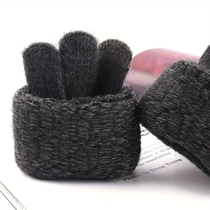 Warm Gloves Touchscreen Unisex Knit Finger Gloves Machine Washable Ideal for Travel Cycling Sports