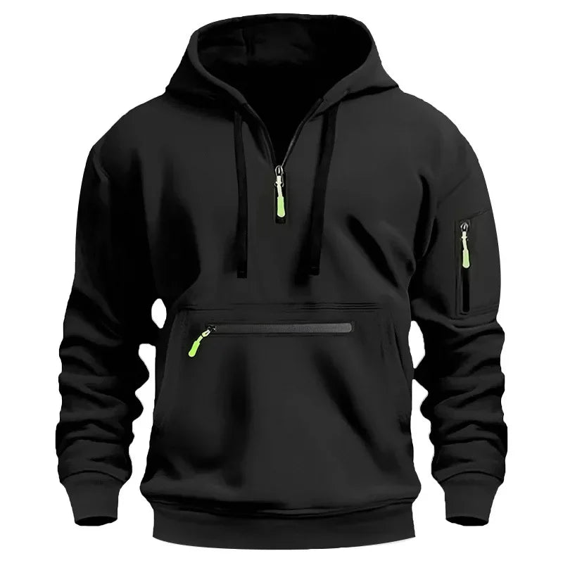 Men's Hooded Outdoor Warm Workwear Casual Sweatshirt  Comfortable Streetwear Fashion Men's Sweatshirt 1/2piecs