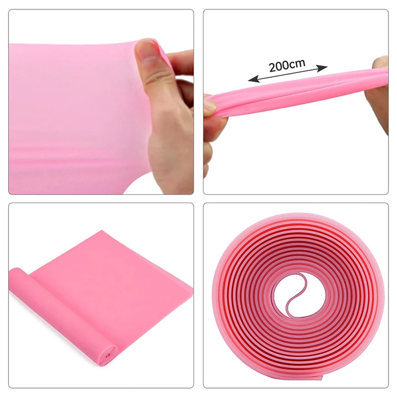 EQP Yoga Pilates Elastic Resistance Band Fitness Training Band 150cm Fitness Elastic Rubber Gym Natural Rubber