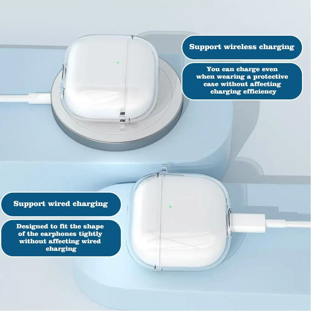 For Apple Airpods4 Protective Case 4th Generation Transparent Protective Case Headphone Anti Drop Protection Accessories