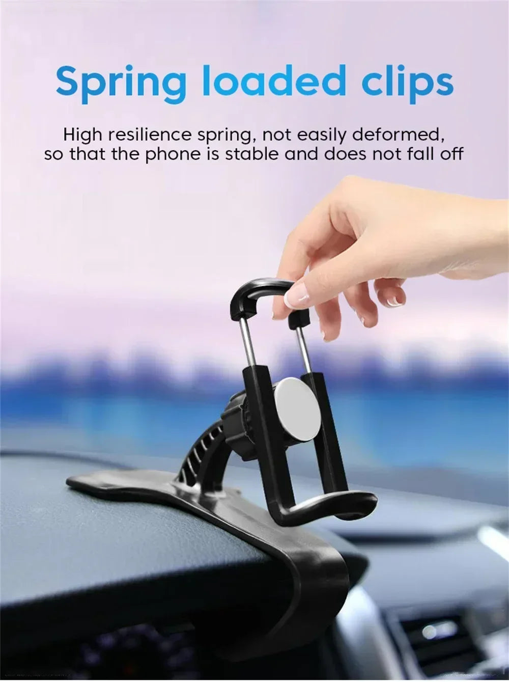 360° Rotation Car Phone Holder Universal Car GPS Navigation Dashboard Stand Car Clip Mount Bracket Mobile Phone Support in Car
