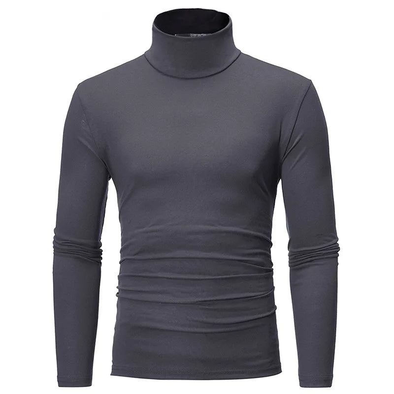 Men Short Sleeve Thermal Underwear Tops Men Spring Clothes Thermal Shirt Autumn Men's Winter Tights High Neck Thin Slim Fit Long Sleeve T-shirt