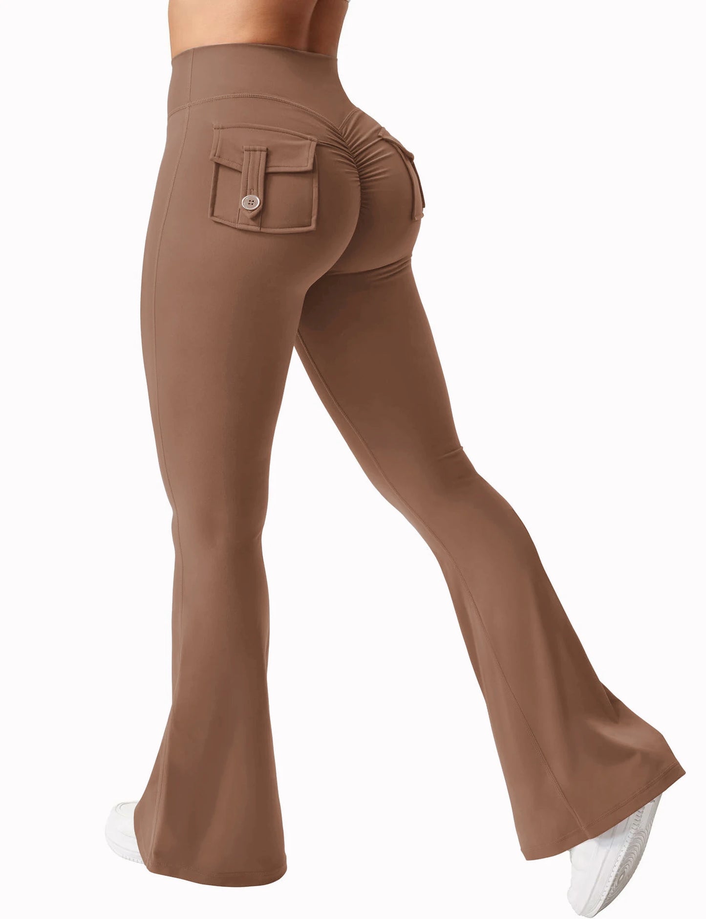 Leggings Wide Leg High Stretch Yoga Leggings Naked Feeling Compression Fitness Workwear with pockets Yoga Pant ﻿