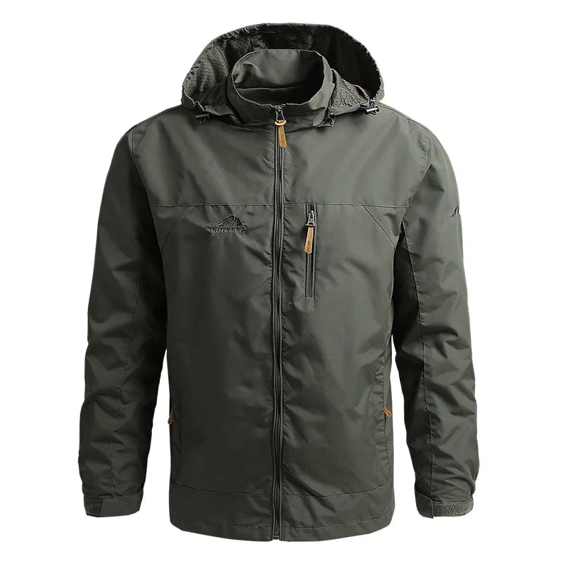 JUMPER Windbreaker Men Tactical Jacket Waterproof Outdoor Hooded Coat Sports Military European Size S-5XL Field Climbing Thin Outwear