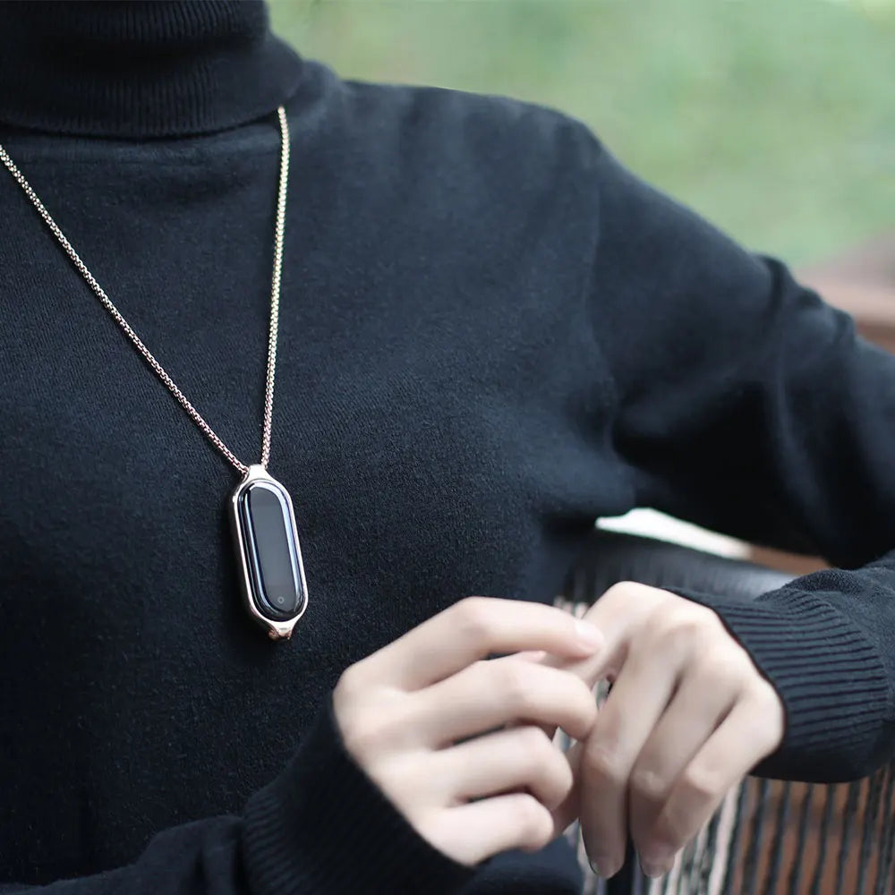 Necklace for Mi Band 10 9 8 7 6 5 4 3 Smart Bracelet Strap for Mi Band 9 Metal Wristband for Mi Band 7 6 Hanging Neck Decoration