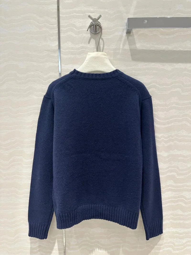 New Autumn/Winter New Women's Sweater Fashion Exquisite Cartoon Wearing Jacket Teddy Bear 10% Cashmere 90% Wool Pullover