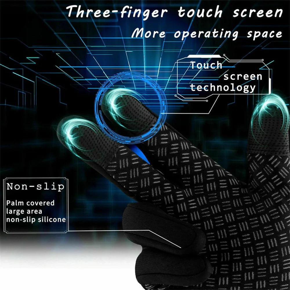 Winter Gloves Men Women Touchscreen Warm For Cycling Driving Motorcycle Cold Gloves Windproof Non Slip Gloves S-XL