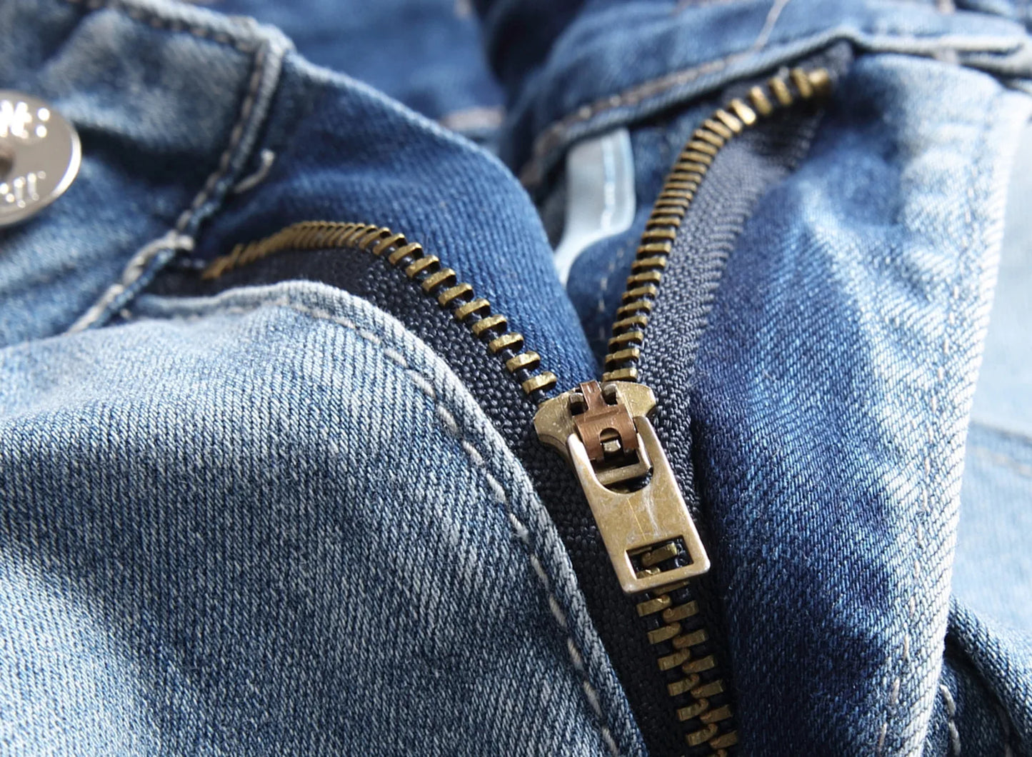 Men Vintage Wash Solid Denim Trouser Mens Casual Slim Fit Pencil Denim Holes Pants 2024