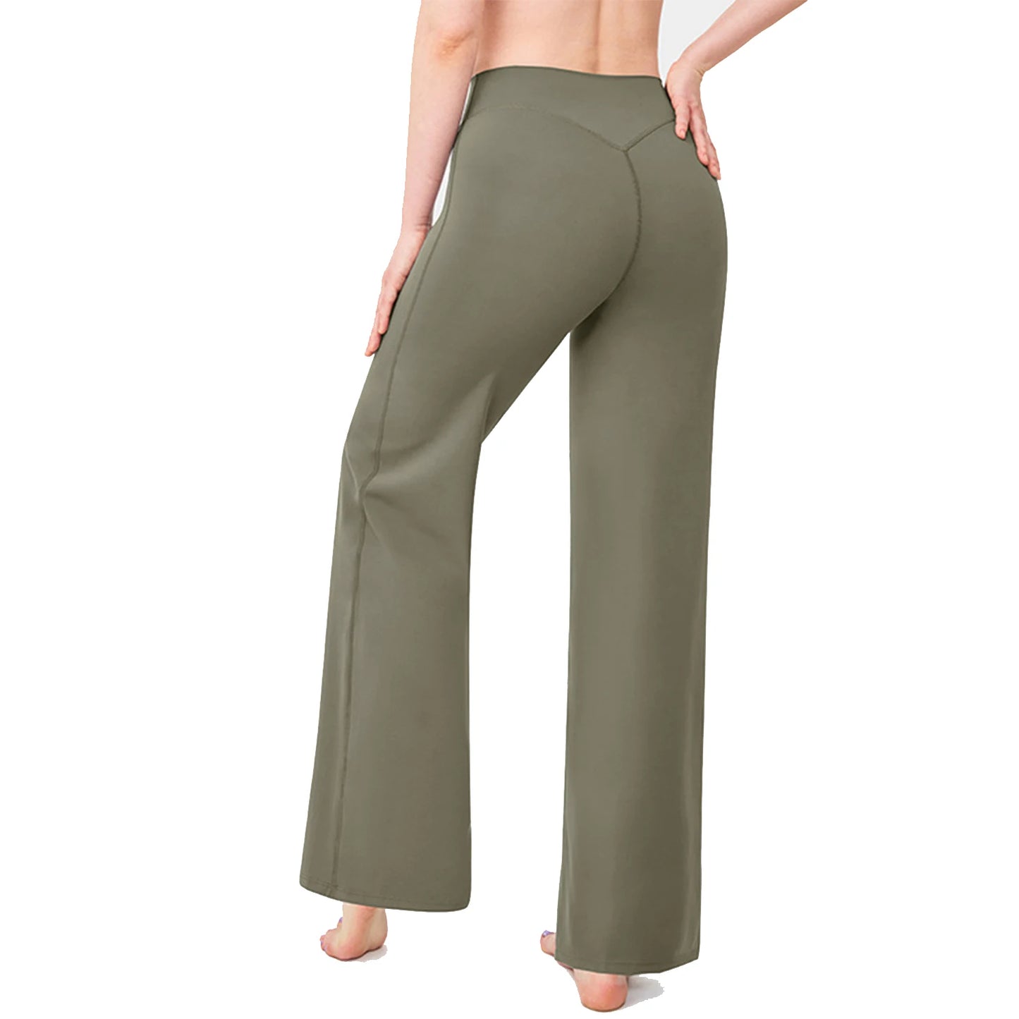 Leggings Straight Leg Bottoms For Women Soft Breathable Without Awkward Leggings Ties Yoga Wide-Leg Sports Pants