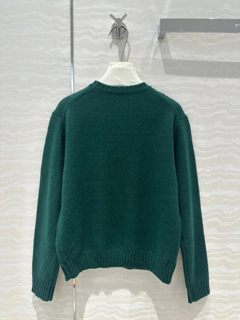 New Autumn/Winter New Women's Sweater Fashion Exquisite Cartoon Wearing Jacket Teddy Bear 10% Cashmere 90% Wool Pullover