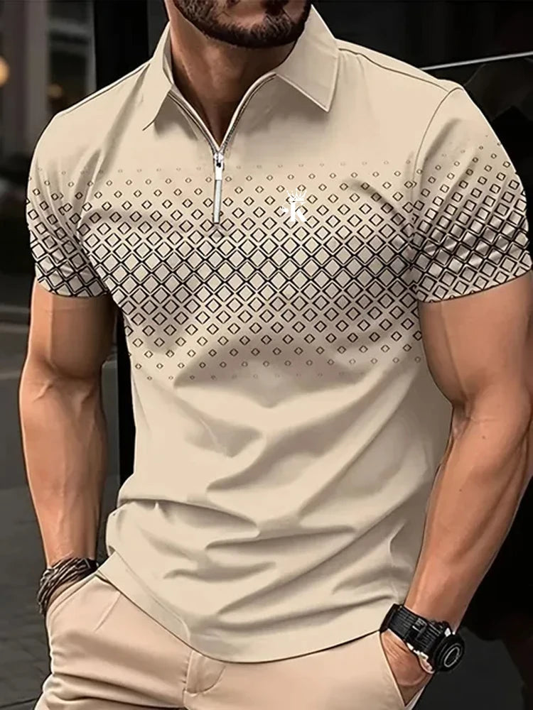Polo Short Sleeve Polo Shirt Outdoor Casual Daily Streetwear Summer 3D Print Micro-elastic Polyester