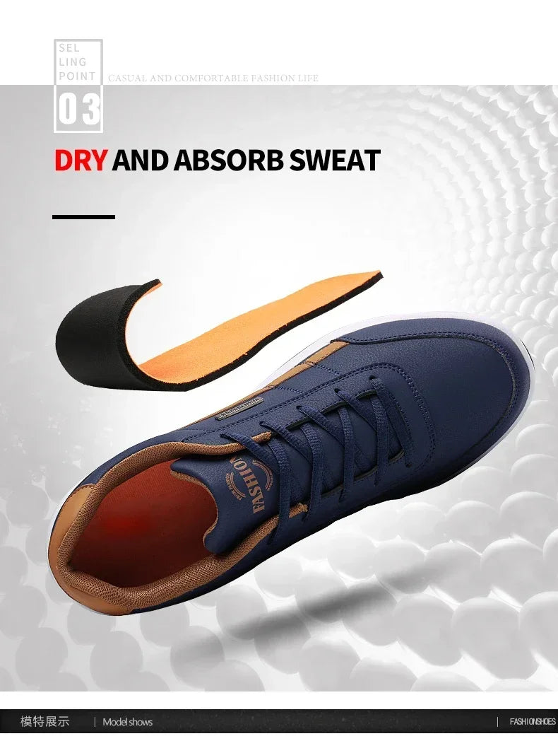Sneakers Men Shoes Spring Autumn Waterproof Walking Sneakers Leisure Male Leather Sports Shoes Non-Slip Footwear Tennis for Men