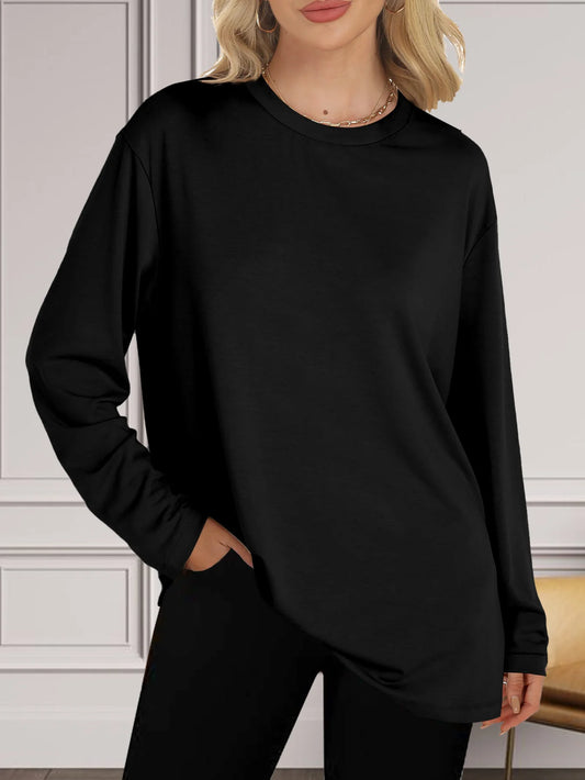 Multifunctional Season Long Sleeved Round Neck T-shirt Long Sleeved