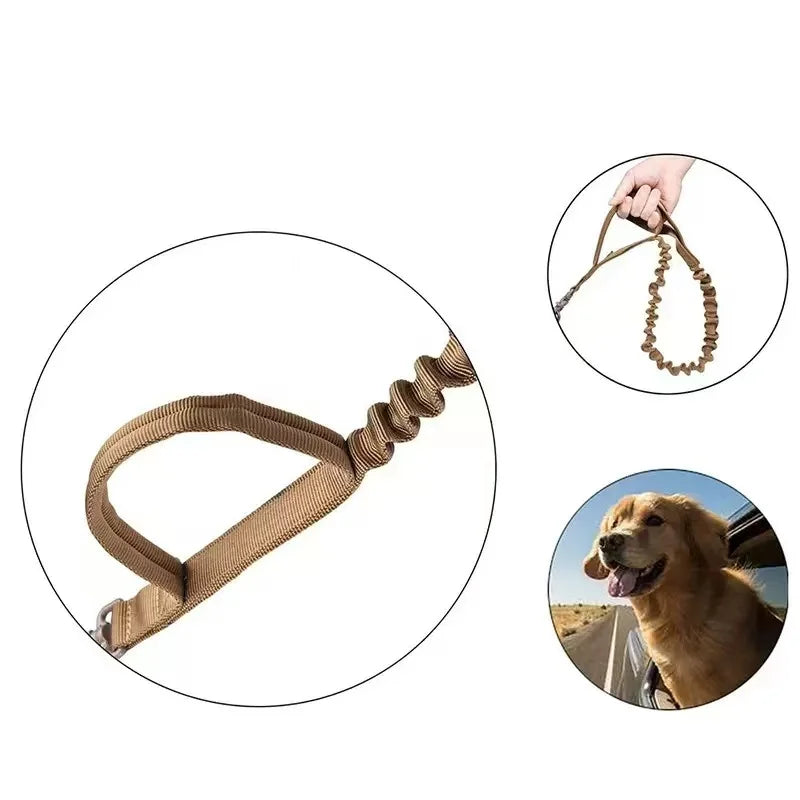 Dog Running Waist Leash Nylon Pet Leash with Waist Bag Retractable Elastic Belt Dog Traction Rope Reflective Belt Buckle