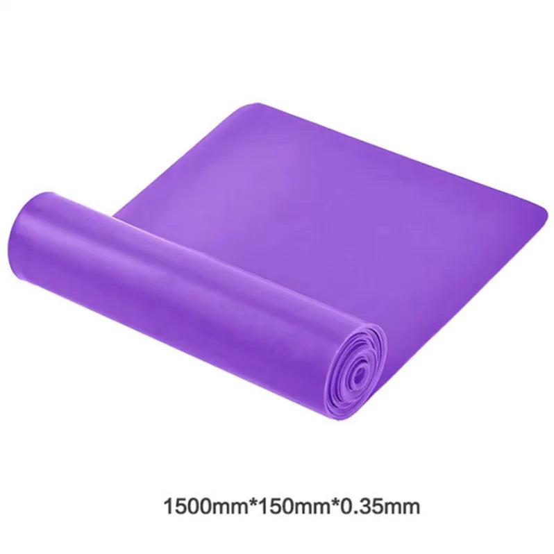 EQP Yoga Pilates Elastic Resistance Band Fitness Training Band 150cm Fitness Elastic Rubber Gym Natural Rubber