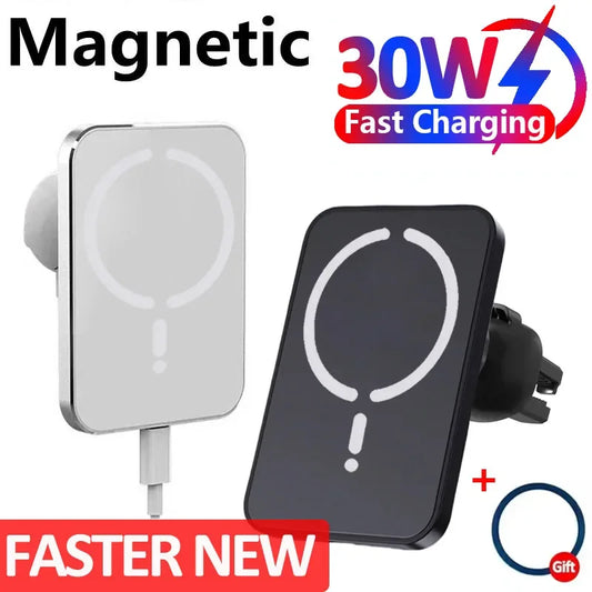 Magnetic Car Wireless Charger For Magsafe iPhone 12 13 14 15 16 Pro Max Air Vent Car Phone Holder Stand Fast Car Charging