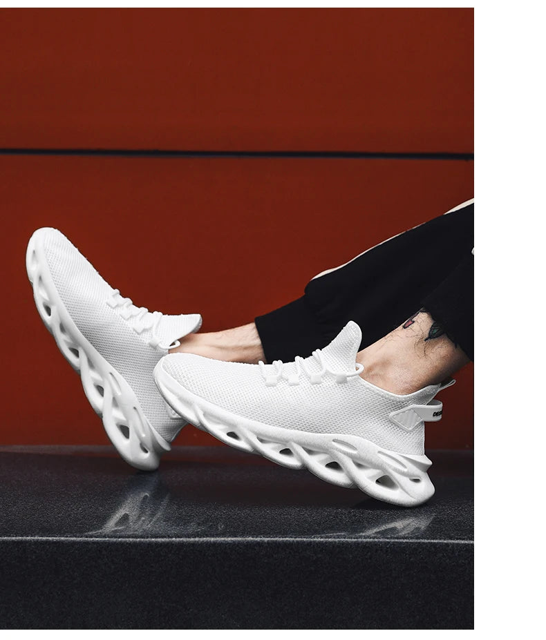 Sneakers Men Casual Sports Shoes Breathable Lightweight Sneakers Outdoor Mesh Black Running Shoes Athletic Jogging Tennis Walking Shoes