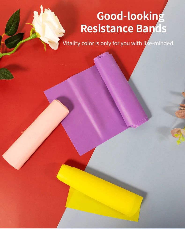 EQP Yoga Pilates Elastic Resistance Band Fitness Training Band 150cm Fitness Elastic Rubber Gym Natural Rubber