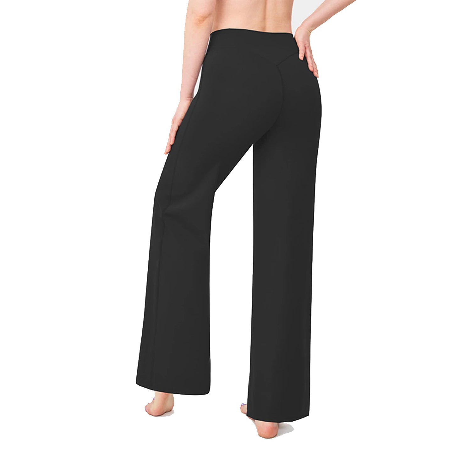 Leggings Straight Leg Bottoms For Women Soft Breathable Without Awkward Leggings Ties Yoga Wide-Leg Sports Pants