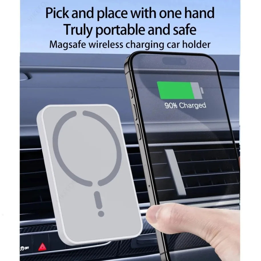 100W Car Magnetic Wireless Charger Air Vent Phone Holder Stand For Magsafe iPhone 17 16 15 14 13 12 Pro Max XS Fast Charging Pad