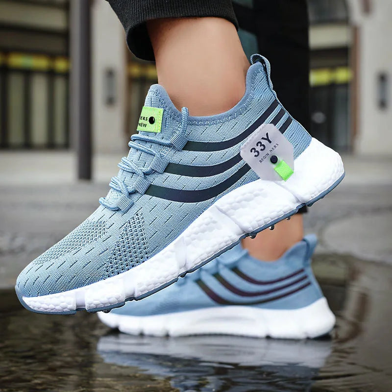 Sneakers Men Casual Sport Shoes Breathable Lightweight Sneakers Outdoor Mesh Black Running Shoes Athletic Jogging Tenis Walking Shoes