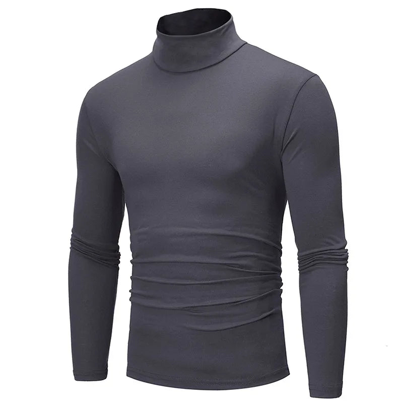 Men Short Sleeve Thermal Underwear Tops Men Spring Clothes Thermal Shirt Autumn Men's Winter Tights High Neck Thin Slim Fit Long Sleeve T-shirt